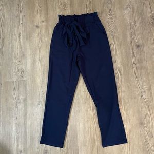 High Waist Paper Bag Pants